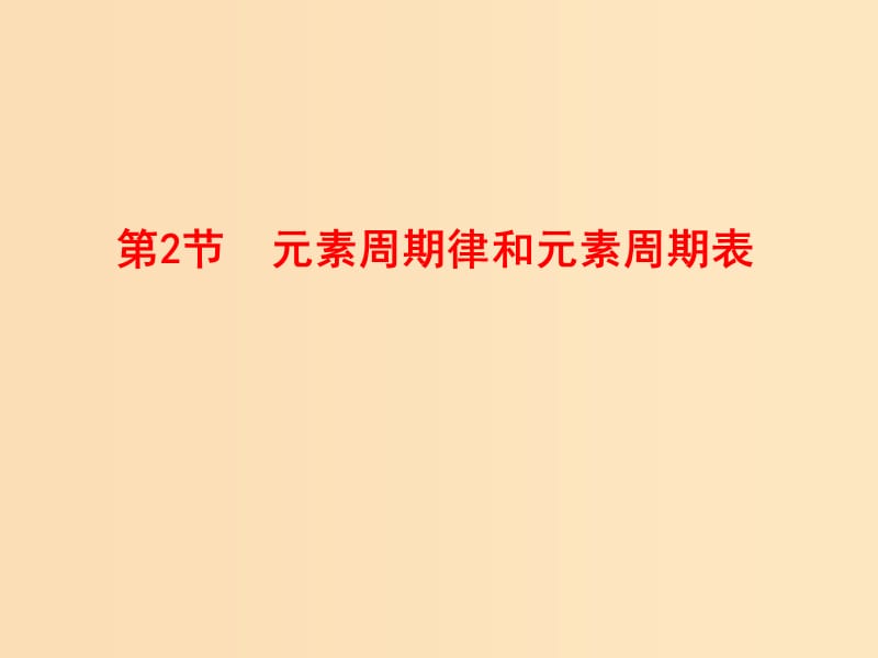 2018-2019學(xué)年高中化學(xué) 第一章 原子結(jié)構(gòu)與元素周期律 第二節(jié) 元素周期律和元素周期表課件 魯科版必修2.ppt_第1頁