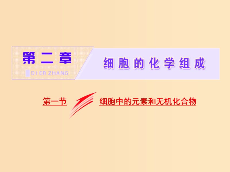 2018-2019學(xué)年高中生物 第二章 第一節(jié) 細(xì)胞中的元素和無機(jī)化合物課件 蘇教版必修1.ppt_第1頁