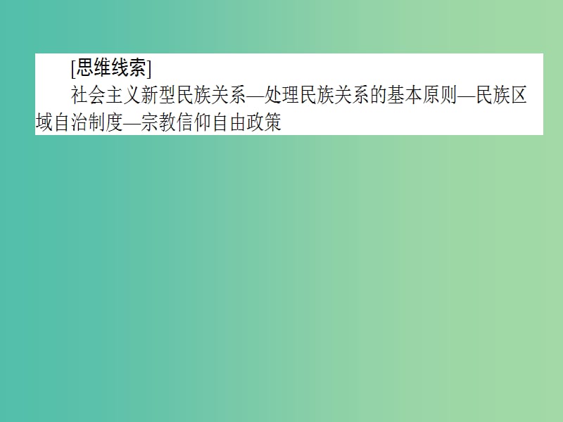 高考政治二轮复习专题六政治制度与民主建设6.3我国的民族宗教政策中国特色社会主义政治发展道路课件.ppt_第2页