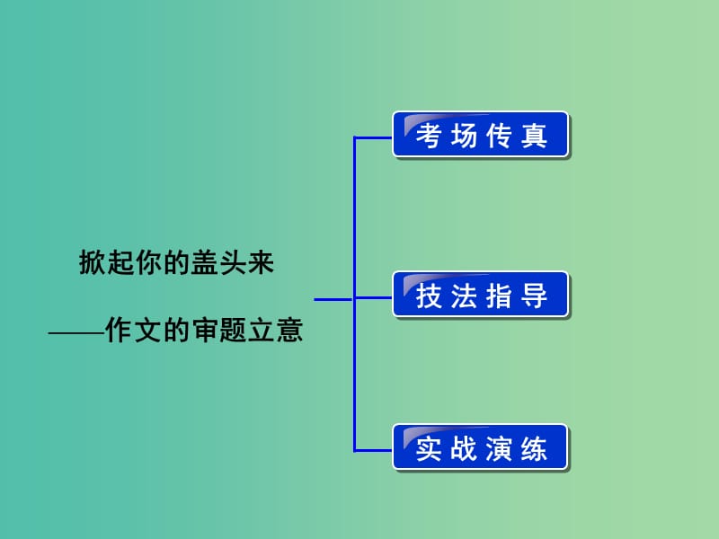 高考语文 掀起你的盖头来—作文的审题立意考点综合提升复习课件.ppt_第2页