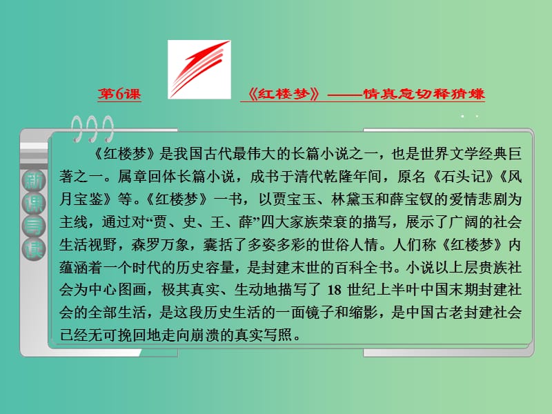 2019版高中语文第三单元第6课红楼梦情真意切释猜嫌课件新人教版选修中国小说欣赏.ppt_第2页