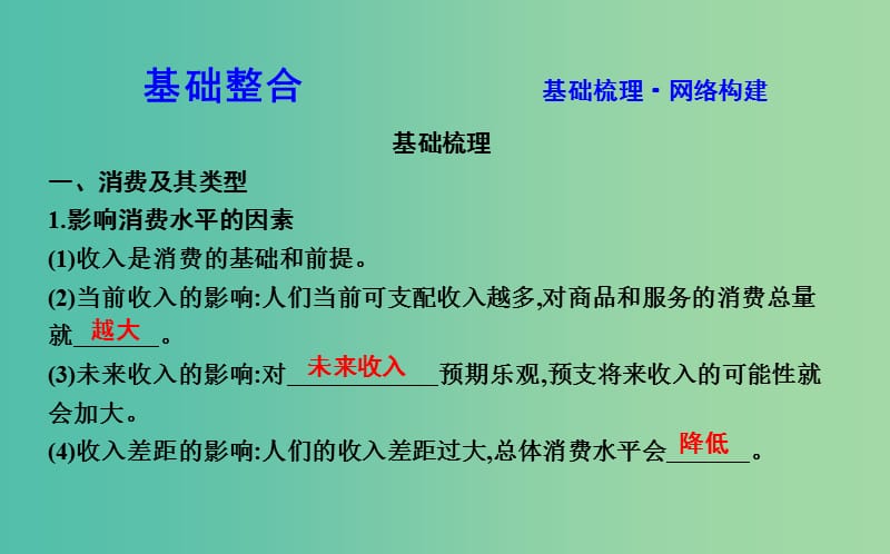 2019届高考政治第一轮复习第一单元生活与消费第三课多彩的消费课件新人教版必修1 .ppt_第2页