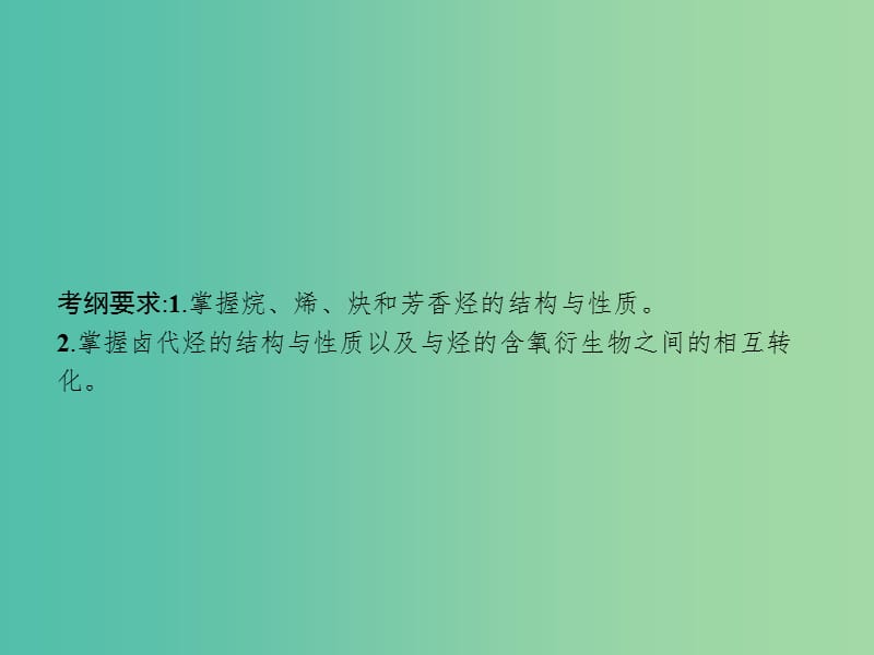 广西2019年高考化学一轮复习 选考5.2 烃和卤代烃课件 新人教版.ppt_第2页