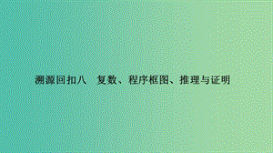 2019屆高考數(shù)學(xué)二輪復(fù)習(xí) 考前沖刺四 溯源回扣八 復(fù)數(shù)、程序框圖、推理與證明課件 理.ppt