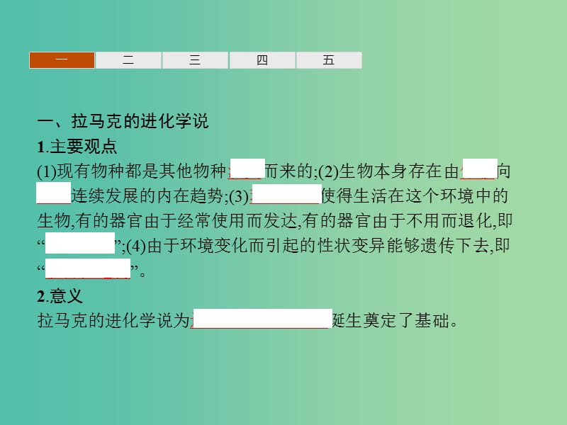 2019年高中生物 第五章 生物的进化 5.1 生物进化理论课件 苏教版必修2.ppt_第3页