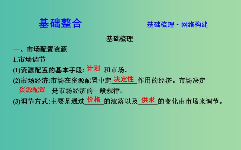 高考政治第一轮复习第四单元发展社会主义市抄济第九课走进社会主义市抄济课件新人教版.ppt_第2页