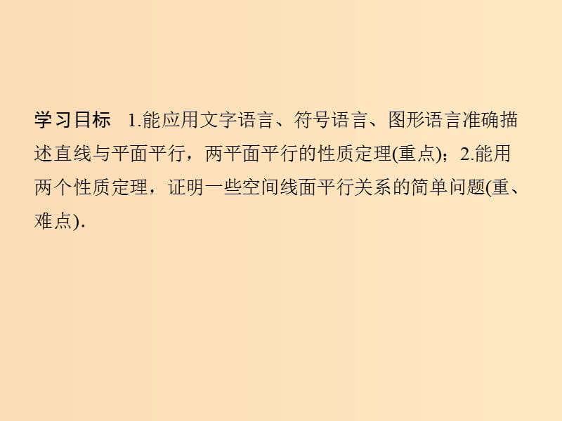 2018-2019高中数学第一章立体几何初步1.5.2平行关系的性质课件北师大版必修2 .ppt_第2页