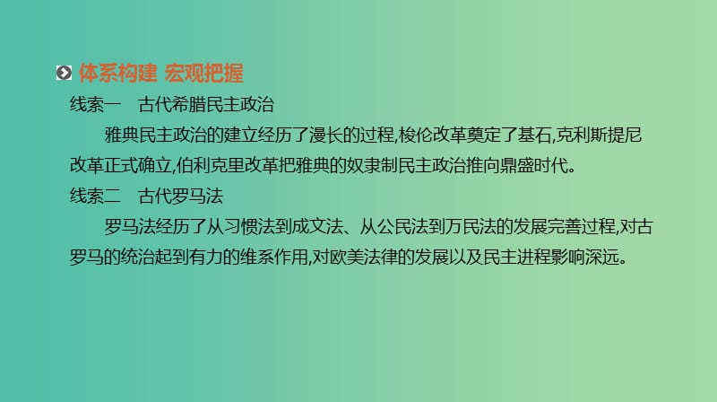 2019年高考历史二轮复习专题四古代希腊罗马文明课件新人教版.ppt_第3页