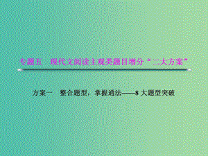 高考語(yǔ)文二輪復(fù)習(xí)資料 專題五 現(xiàn)代文閱讀主觀類題目增分“二大分類”題型七 標(biāo)題類題目課件.ppt