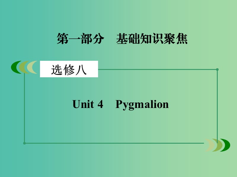 高考英语一轮复习 Unit4 Pygmalion课件 新人教版选修8.ppt_第2页