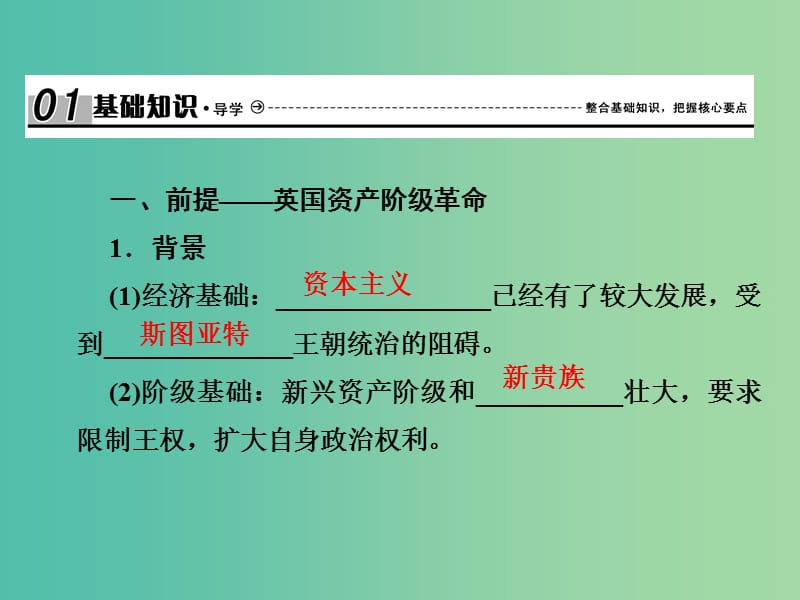 2019届高考历史总复习 第二单元 古代和近代西方的政治文明 1.2.7 英国君主立宪制的确立课件.ppt_第2页