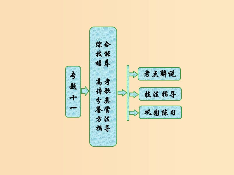 2018-2019學年高中語文 專題十一 綜合技能培養(yǎng) 高考詩歌分類鑒賞方法指導課件 蘇教版選修《唐詩宋詞選讀》.ppt_第1頁