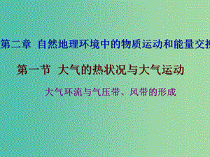 江西省吉安縣第三中學(xué)高中地理 第二章 自然地理環(huán)境中的物質(zhì)運(yùn)動(dòng)和能量交換 2.1 大氣環(huán)流與氣壓帶、風(fēng)帶的形成課件 中圖版必修1.ppt