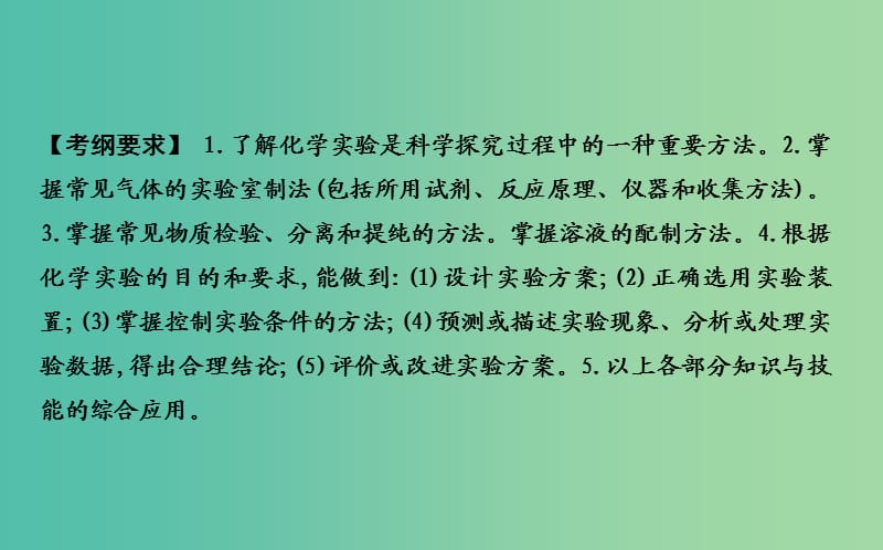 2019届高考化学一轮复习 第30讲 探究性综合实验题课件.ppt_第2页