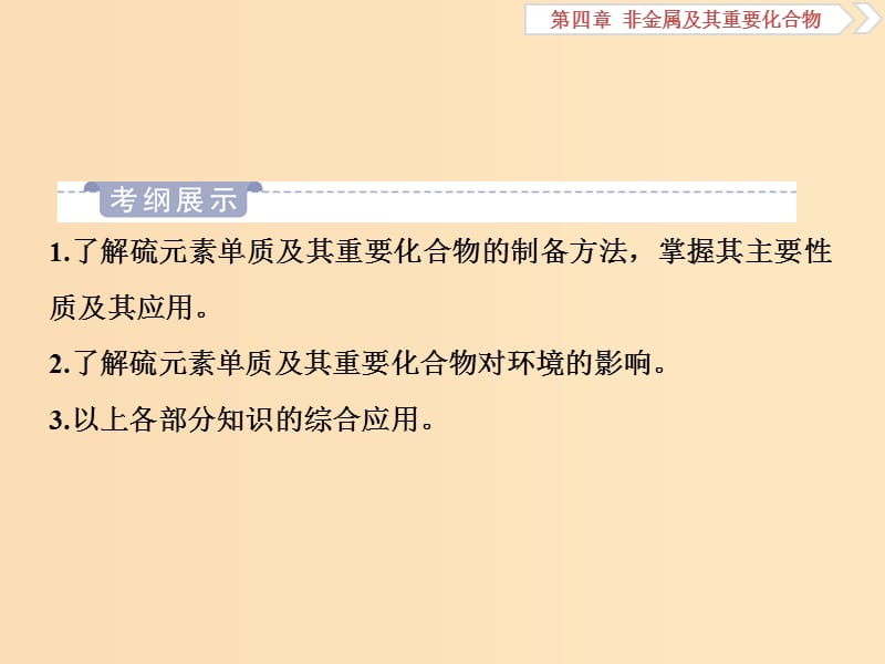 2019版高考化学一轮复习 第四章 非金属及其重要化合物 第三讲 硫及其重要化合物课件.ppt_第2页