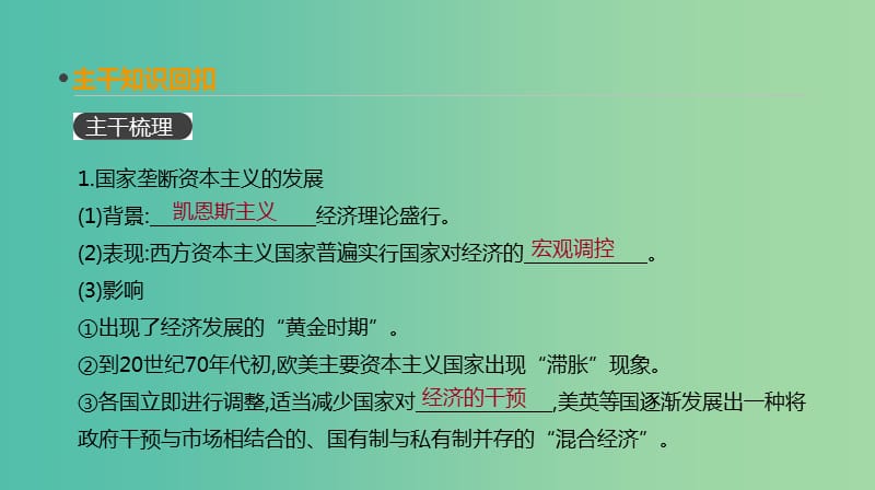 全品复习方案2020届高考历史一轮复习第11单元世界资本主义经济政策的调整和苏联的社会主义建设第33讲战后资本主义的新变化课件新人教版.ppt_第3页