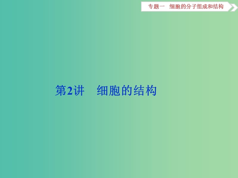 （浙江专用）高考生物二轮复习 专题一 细胞的分子组成和结构 第2讲 细胞的结构课件.ppt_第1页