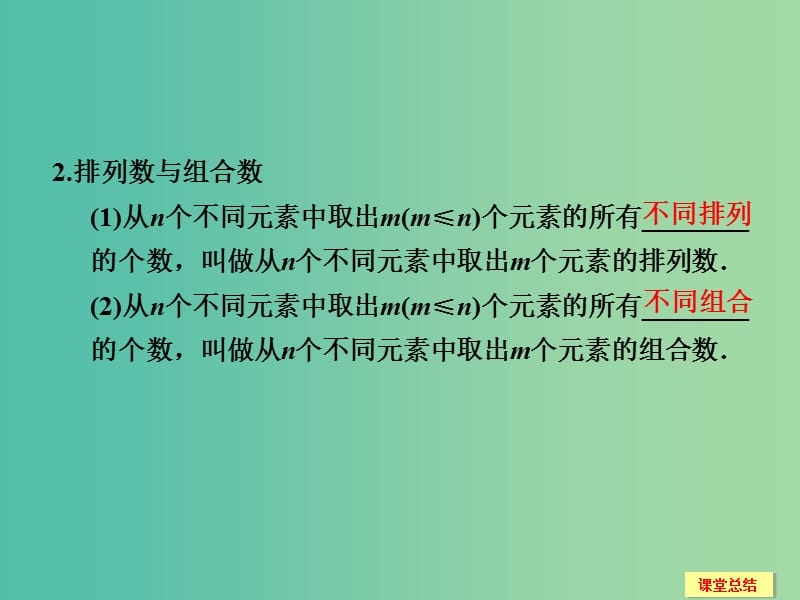 高考数学一轮复习 11-2 排列与组合课件 新人教A版.ppt_第3页