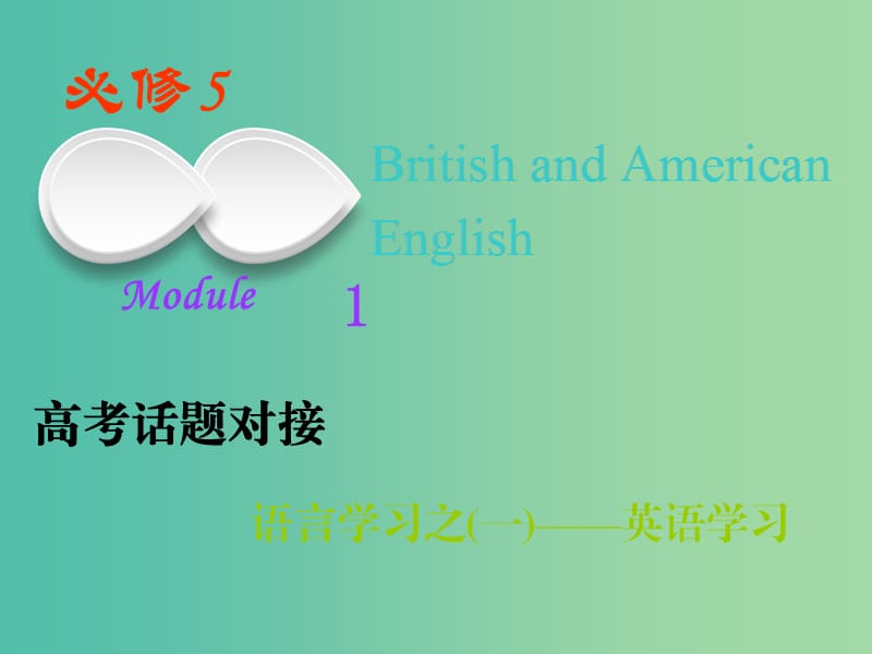 高考英语一轮复习Module1BritishandAmericanEnglish课件外研版.ppt_第1页