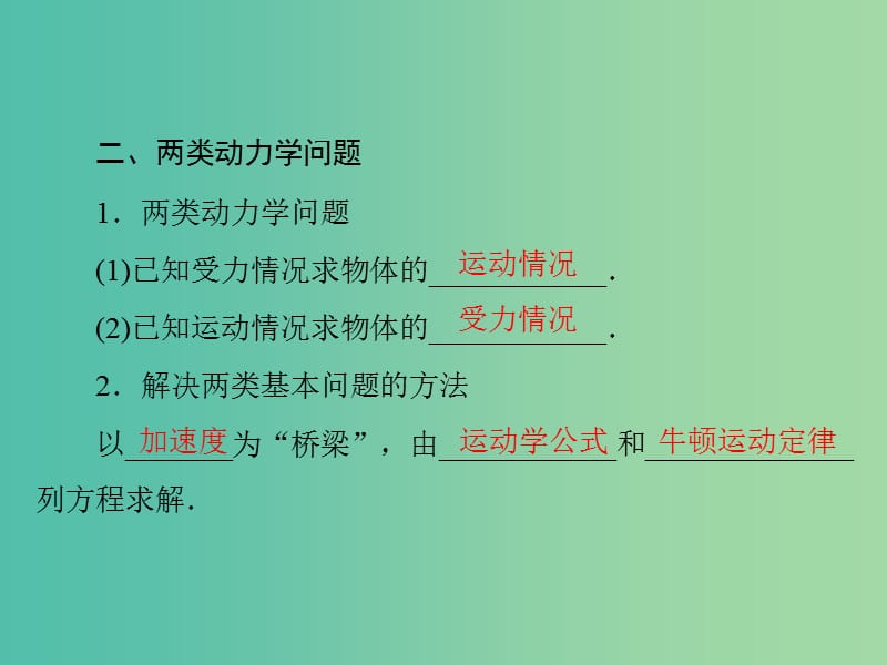 2019版高考物理大一轮复习 专题三 牛顿运动定律 第2讲 牛顿第二定律 两类动力学问题课件.ppt_第3页