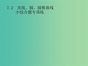 2019年高考數(shù)學(xué)總復(fù)習(xí) 第二部分 高考22題各個(gè)擊破 7.2 直線、圓、圓錐曲線小綜合題專項(xiàng)練課件 文.ppt