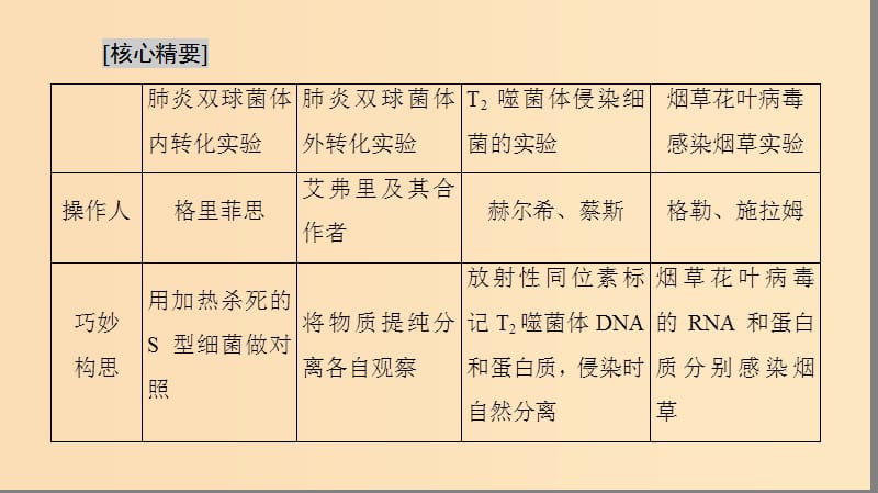 2018-2019高中生物 第4章 遗传的分子基础 微专题突破 DNA是主要遗传物质的实验比较课件 苏教版必修2.ppt_第2页