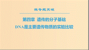 2018-2019高中生物 第4章 遺傳的分子基礎 微專題突破 DNA是主要遺傳物質的實驗比較課件 蘇教版必修2.ppt