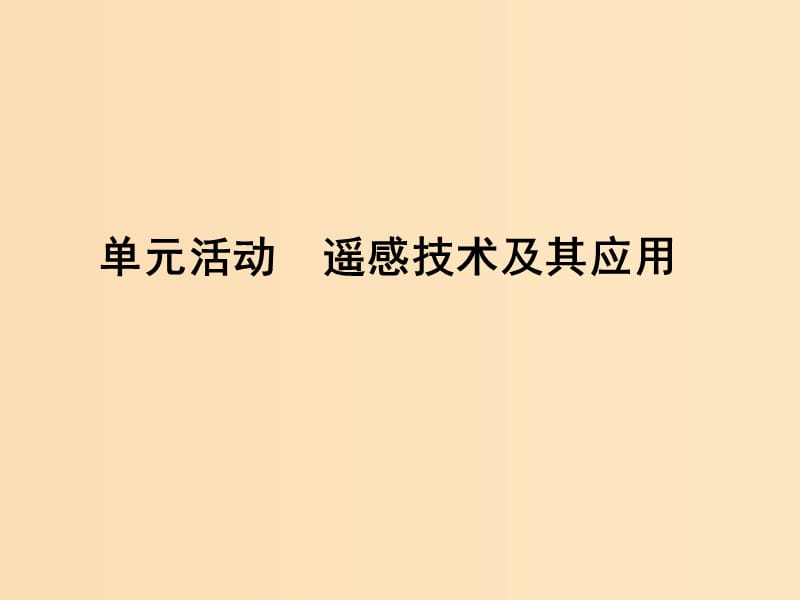 2018年高中地理 第四單元 從人地關(guān)系看資源與環(huán)境 單元活動(dòng) 遙感技術(shù)及其應(yīng)用課件 魯教版必修1.ppt_第1頁