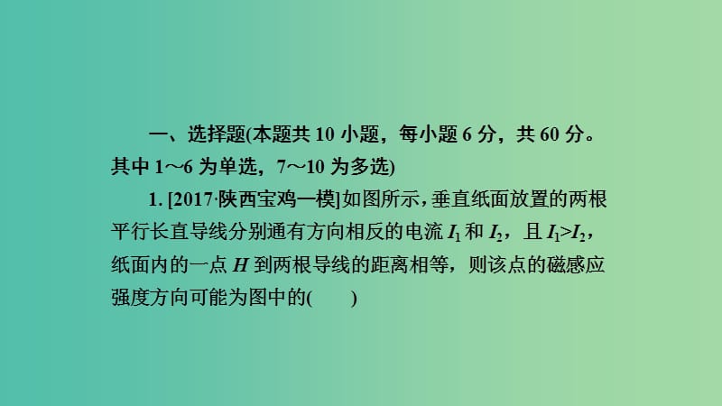 2019年高考物理一轮复习 第九章 磁场 第1讲 磁场及其对电流的作用课件.ppt_第3页