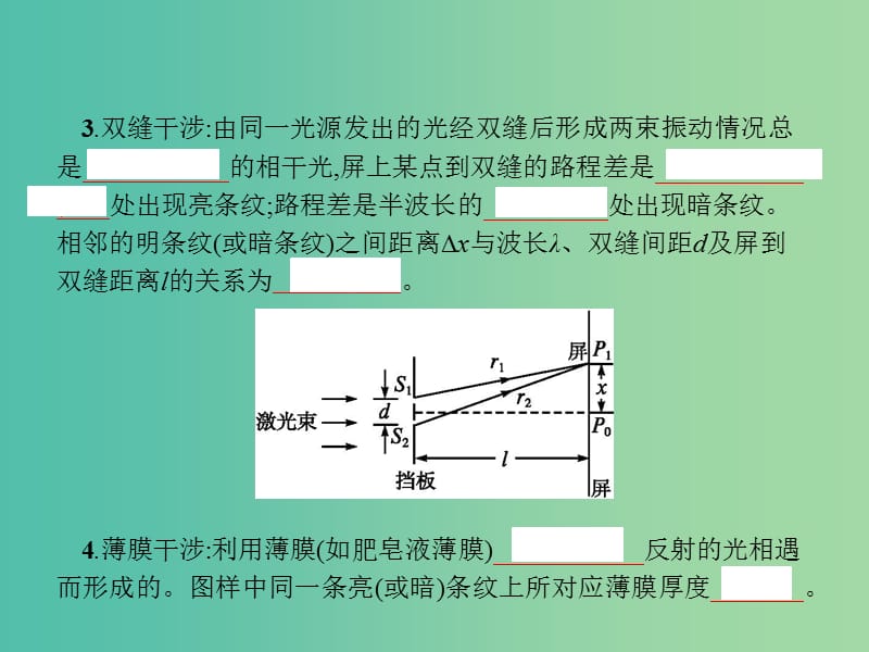 2019高考物理一轮复习 第十五章 光学 电磁波 第2节 光的波动性 电磁波 相对论课件 新人教版.ppt_第3页