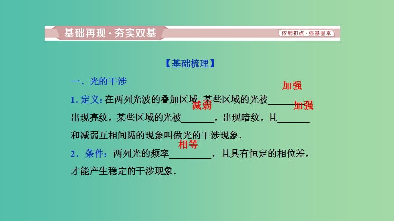 2019高考物理一轮复习 第十四章 机械振动与机械波 光 电磁波与相对论 第4讲 光的波动性 电磁波课件.ppt_第2页