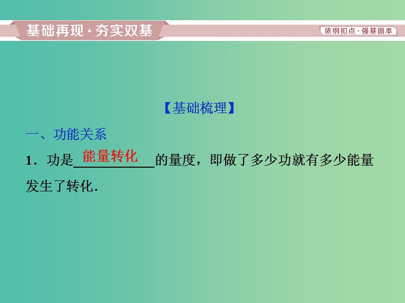 2019届高考物理一轮复习 第五章 机械能及其守恒定律 第四节 功能关系 能量守恒定律课件 新人教版.ppt_第2页