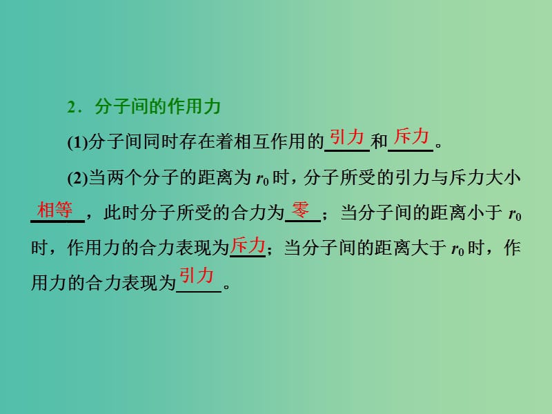 山东省专用2018-2019学年高中物理第七章分子动理论第3节分子间的作用力课件新人教版选修3 .ppt_第3页