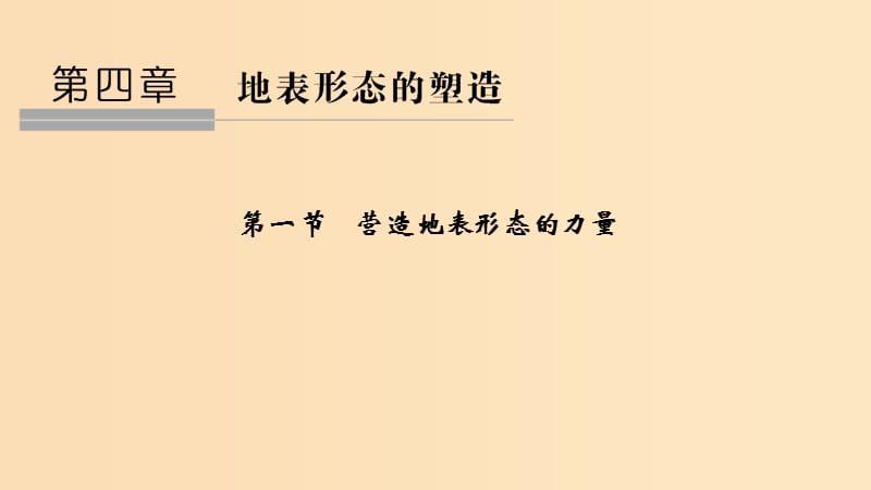 2018-2019版高中地理第四章地表形态的塑造第一节营造地表形态的力量课件新人教版必修1 .ppt_第1页