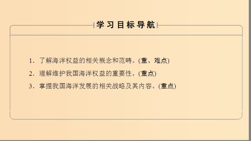 2018秋高中地理 第4单元 人类活动与地域联系 附4 海洋权益与海洋发展战略课件 鲁教版必修2.ppt_第2页