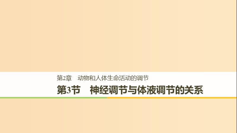 2018-2019學(xué)年高中生物 第2章 動物和人體生命活動的調(diào)節(jié) 2.3 神經(jīng)調(diào)節(jié)與體液調(diào)節(jié)課件 新人教版必修3.ppt_第1頁