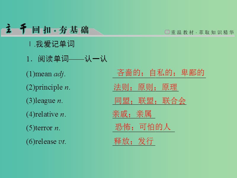 高考英语大一轮复习第1部分模块复习方略Unit5NelsonMandela-amodernhero课件新人教版.ppt_第2页