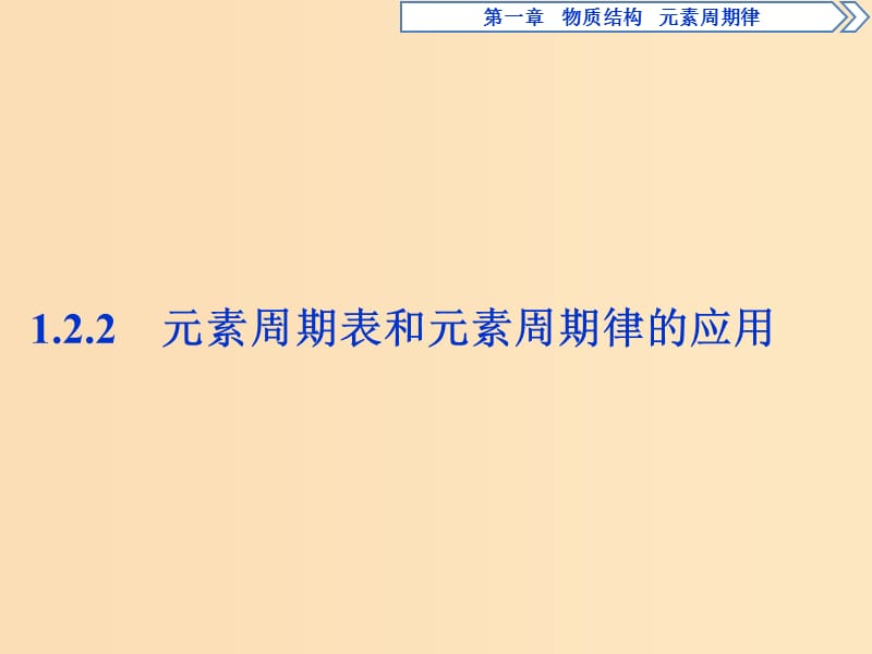 2018-2019学年高中化学 第一章 物质结构元素周期律 1.2.2 元素周期表和元素周期律的应用课件 新人教版必修2.ppt_第1页