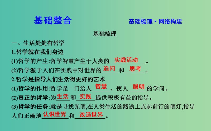 2019届高考政治第一轮复习 第一单元 生活智慧与时代精神 第一课 美好生活的向导课件 新人教版必修4.ppt_第3页