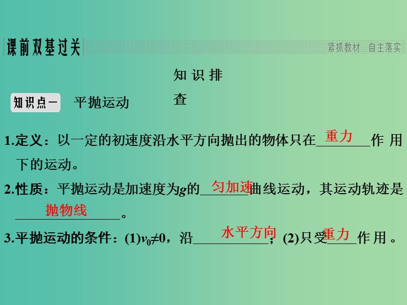 2019版高考物理总复习 第四章 曲线运动 万有引力与航天 基础课2 平抛运动课件.ppt_第2页