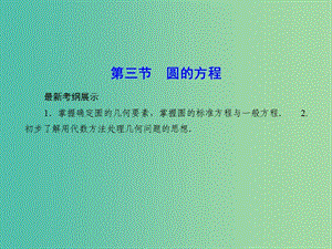 高考數(shù)學(xué)一輪復(fù)習(xí) 8-3 圓的方程課件 文.ppt