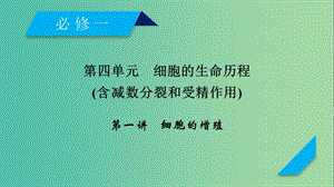 2019高考生物一輪總復(fù)習(xí) 第四單元 細(xì)胞的生命歷程 第1講 細(xì)胞的增殖課件 新人教版必修1.ppt