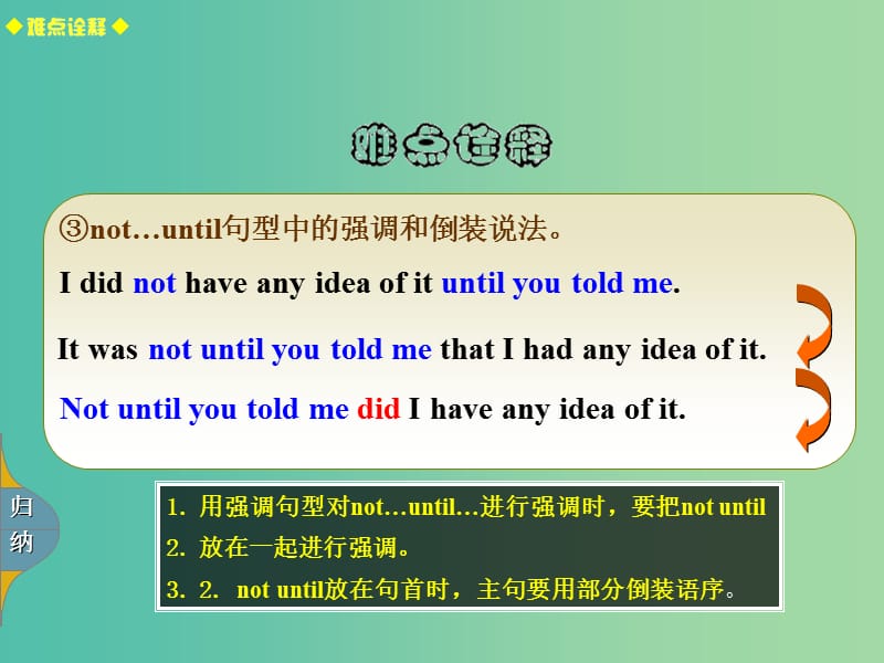 高考英语总复习 常考句式 till,unitl, not…until…句式课件 新人教版.ppt_第3页