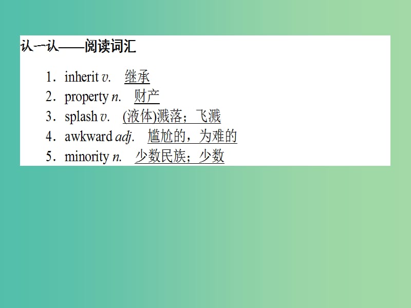 2019版高考英语一轮复习Module5EthnicCulture课件外研版选修7 (1).ppt_第3页