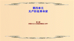 2018-2019學(xué)年高中歷史 第四單元 無產(chǎn)階級革命家 4.14 蘇聯(lián)社會主義國家的奠基人列寧課件1 岳麓版選修4.ppt