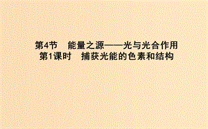 2018版高中生物 第5章 細胞的能量供應和利用 第4節(jié) 能量之源—光與光合作用 第1課時 捕獲光能的色素和結構課件 新人教版必修1.ppt