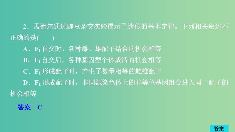 2020年高考生物一轮复习 第5单元 遗传的基本规律与伴性遗传 第14讲 基因的分离定律习题课件（必修2）.ppt_第3页