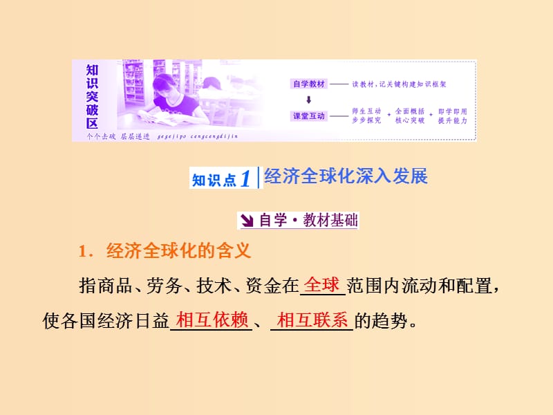 2018-2019學(xué)年高中政治 第四單元 發(fā)展社會主義市場經(jīng)濟 第十一課 經(jīng)濟全球化與外外開放 第一框 面對經(jīng)濟全球化課件 新人教版必修1.ppt_第1頁