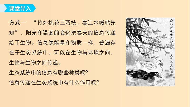 2018-2019学年高中生物 第5章 生态系统及其稳定性 5.4 生态系统的信息传递课件 新人教版必修3.ppt_第3页