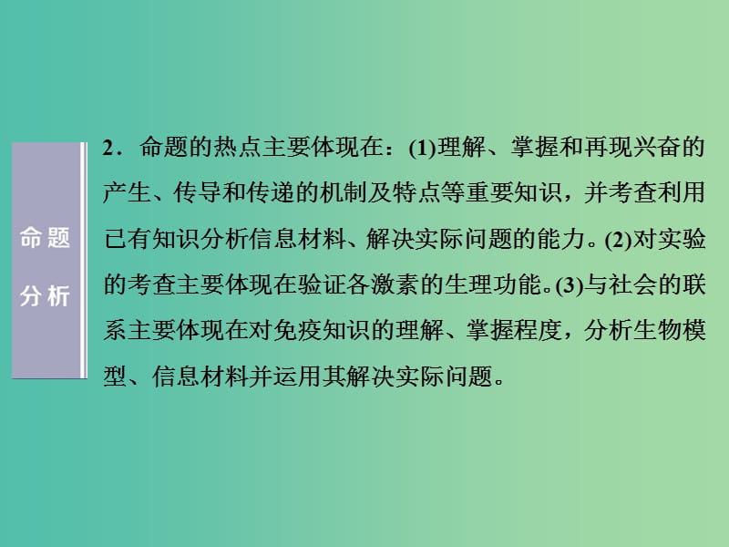 2019届高考生物一轮复习 第八单元 生命活动的调节 高考非选择题突破瓶颈冲刺集训系列3课件.ppt_第2页